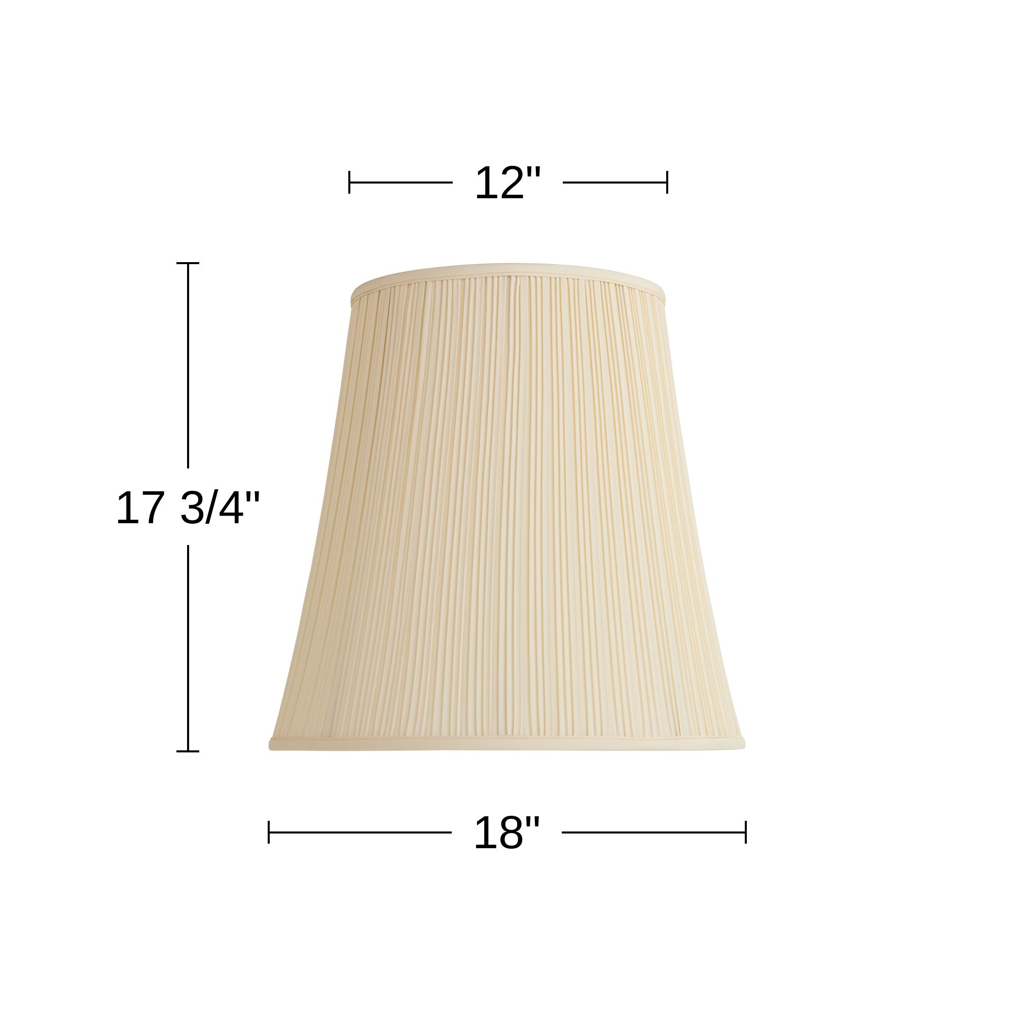 Creme Mushroom Pleat Lamp Shades 12x18x18 (Spider) Set of 2