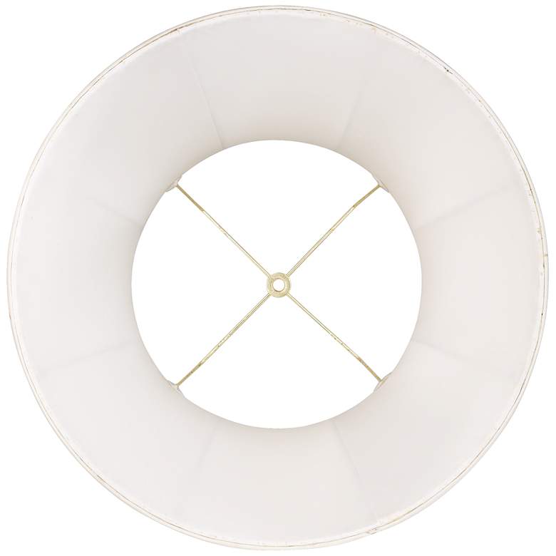 Image 3 Creme Mushroom Pleat Lamp Shades 12x18x18 (Spider) Set of 2 more views