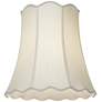 Creme Scallop Set of 2 Bell Lamp Shades 12x18x18 (Spider)