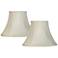Creme Set of 2 Bell Lamp Shades 6x12x9 (Spider)