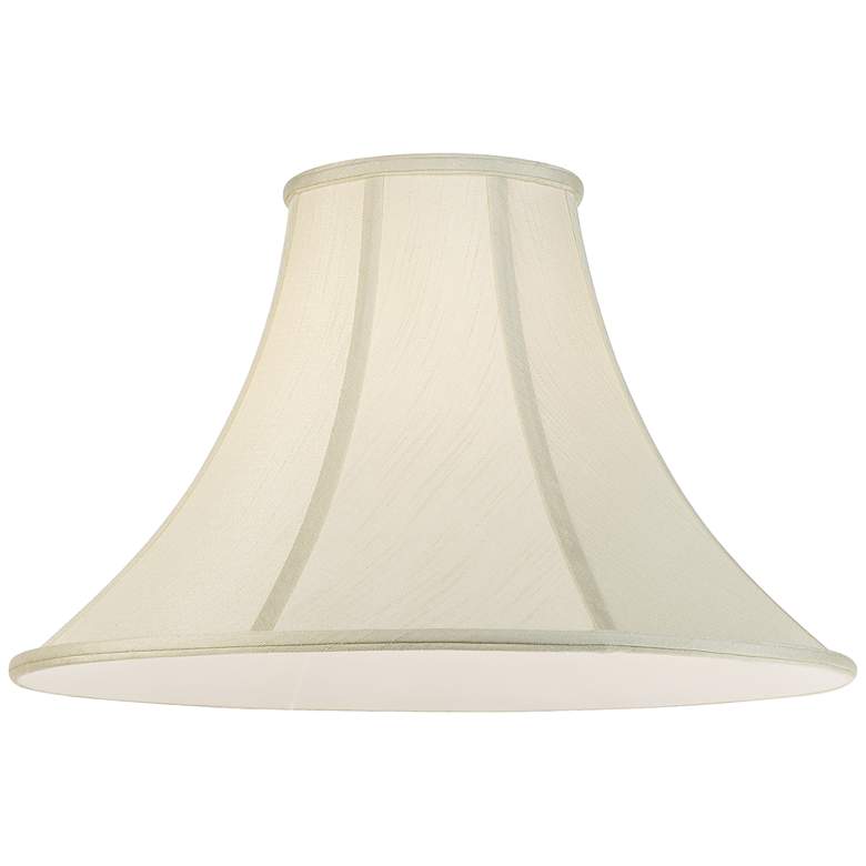 Image 3 Creme Set of 2 Bell Lamp Shades 7x20x13.75 (Spider) more views