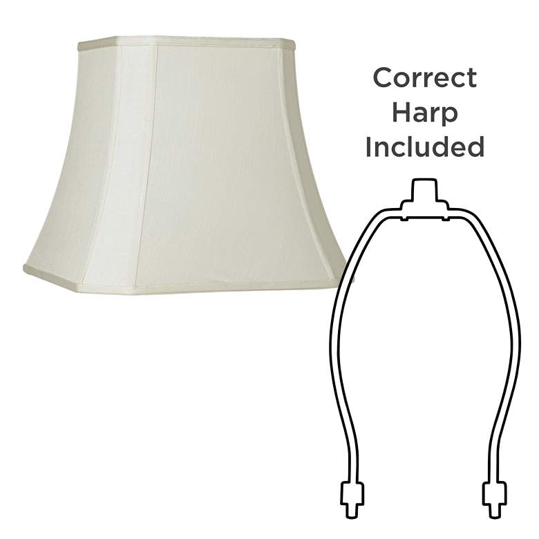 Image 5 Creme Set of 2 Square Cut Corner Shades 10.5x16x14 (Spider) more views