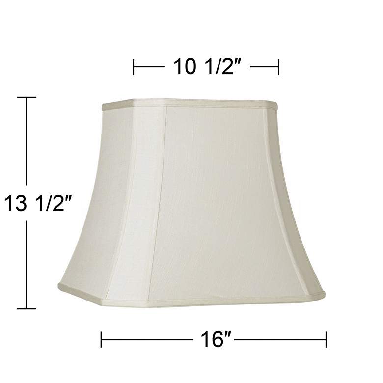 Image 6 Creme Set of 2 Square Cut Corner Shades 10.5x16x14 (Spider) more views