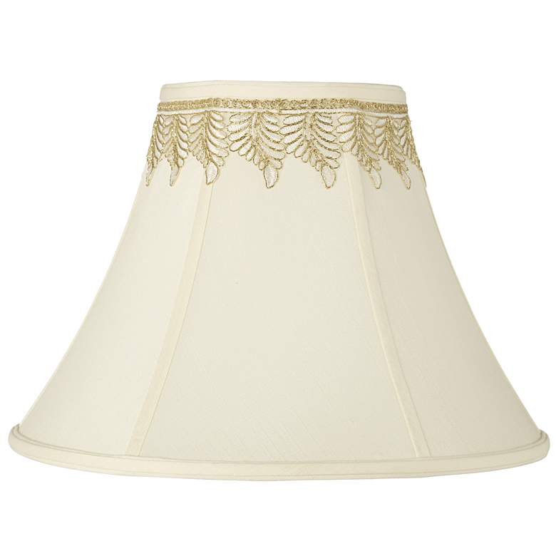 Image 1 Creme Shade with Embroidered Leaf Trim 7x16x12 (Spider)