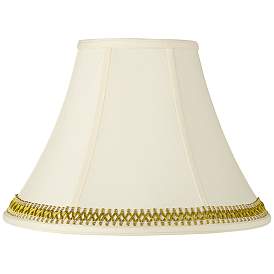 Image1 of Creme Shade with Gold Satin Weave Trim 7x16x12 (Spider)