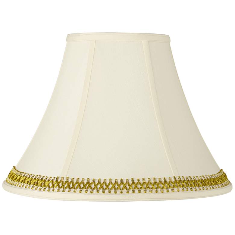 Image 1 Creme Shade with Gold Satin Weave Trim 7x16x12 (Spider)