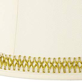 Image2 of Creme Shade with Gold Satin Weave Trim 7x16x12 (Spider) more views