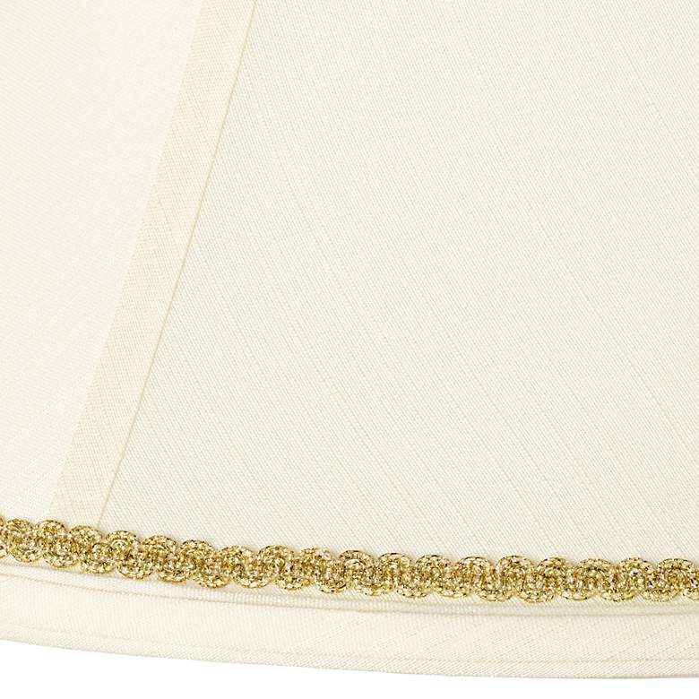 Image 2 Creme Shade with Gold Scroll Trim 7x16x12 (Spider) more views