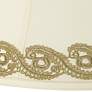 Creme Shade with Gold Vine Lace Trim 13x19x11 (Spider)