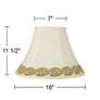 Creme Shade with Gold Vine Lace Trim 7x16x12 (Spider)