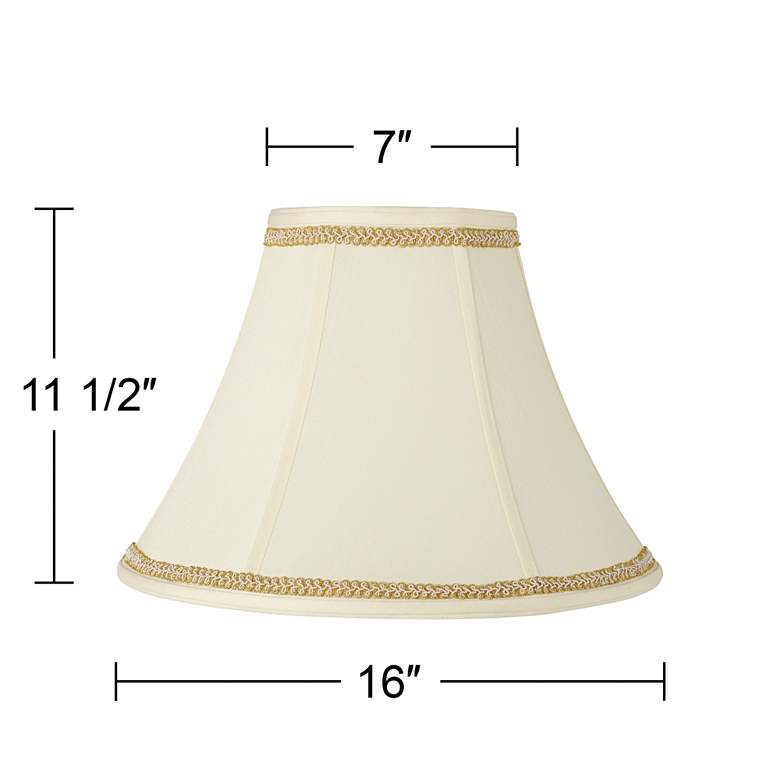 Image 3 Creme Shade with Gold with Ivory Trim 7x16x12 (Spider) more views