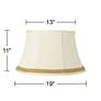 Creme Shade with Yellow Gold Ribbon Trim 13x19x11 (Spider)