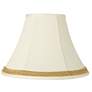 Creme Shade with Yellow Gold Ribbon Trim 7x16x12 (Spider)
