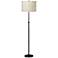 Creme Slubs Bronze Adjustable Floor Lamp