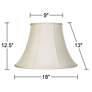 Creme White Bell Lamp Shade 9x18x13 (Spider)