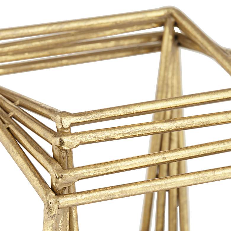 Image 2 Crenshaw Gold Metal Cube Decorative Objects Set of 3 more views