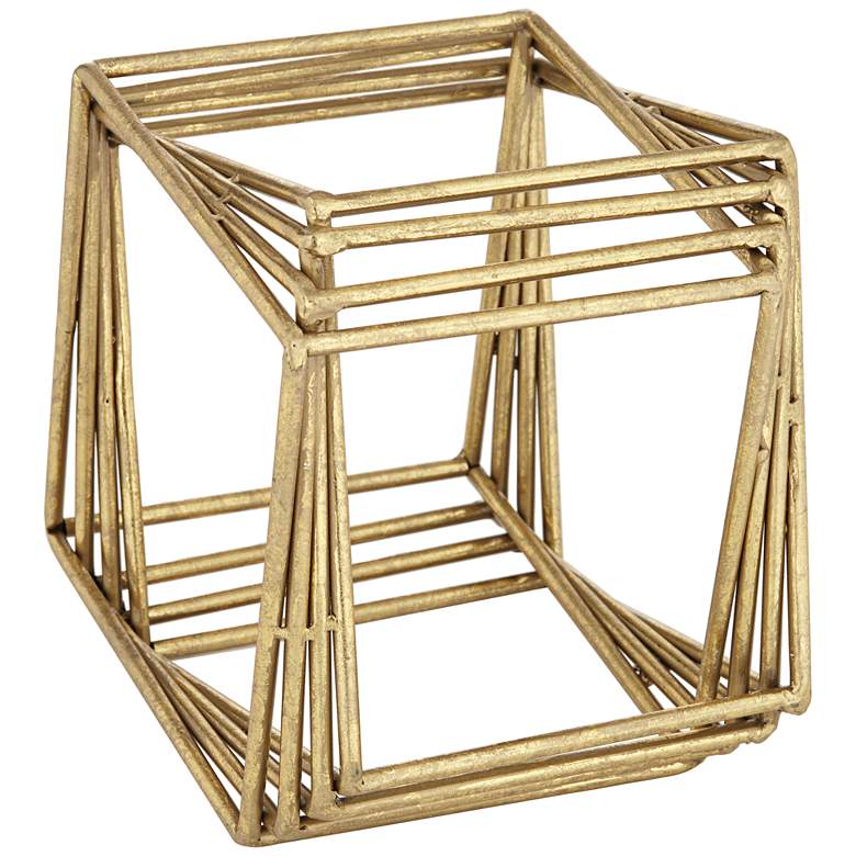 Image 5 Crenshaw Gold Metal Cube Decorative Objects Set of 3 more views