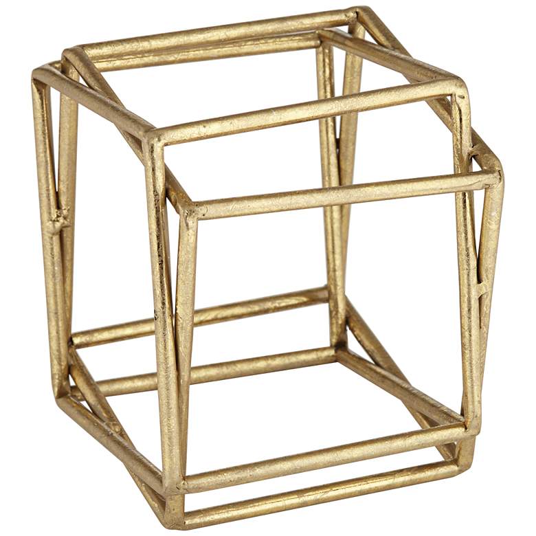Image 6 Crenshaw Gold Metal Cube Decorative Objects Set of 3 more views