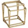 Crenshaw Gold Metal Cube Decorative Objects Set of 3