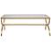 Crescent 48" Wide Antique Gold Rectangular Coffee Table