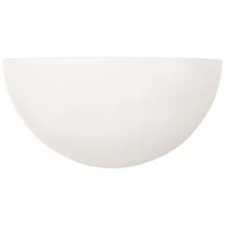 Crescent 5&quot; High Matte White Opal Glass Wall Sconce