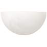Crescent 5"H Matte White Faux Alabaster Glass Wall Sconce