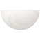 Crescent 5"H Matte White Faux Alabaster Glass Wall Sconce