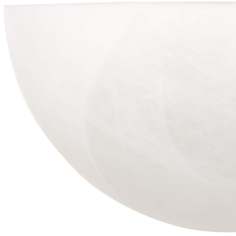 Image 2 Crescent 5"H Matte White Faux Alabaster Glass Wall Sconce more views
