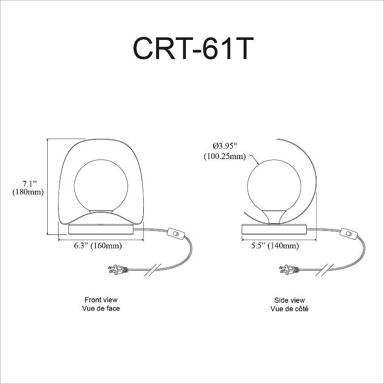 Image 3 Crescent 6.25" High Matte Black Wall Sconce more views