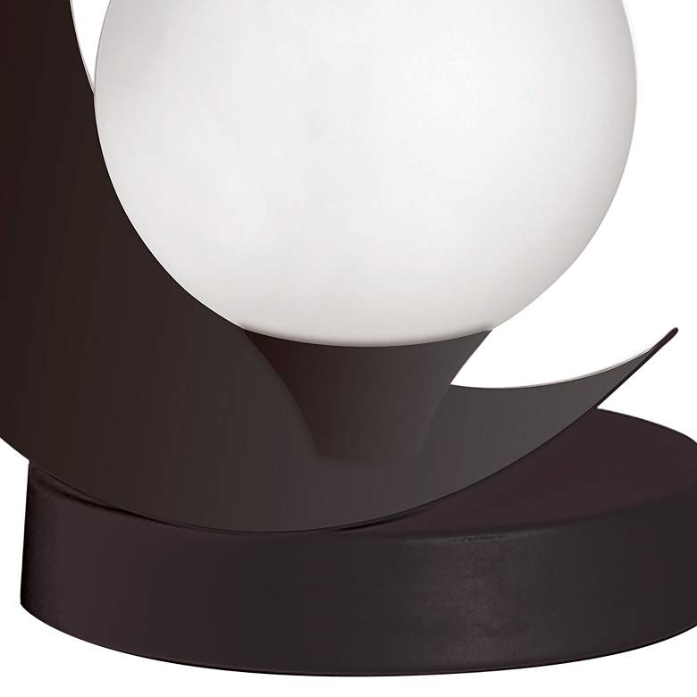 Image 4 Crescent 7" High Matte Black Metal Accent Table Lamp more views