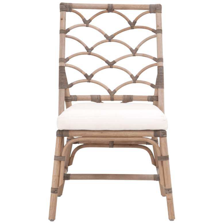 Image 1 Crescent Dining Chair, Matte Gray Rattan, Blanche, Set of 2