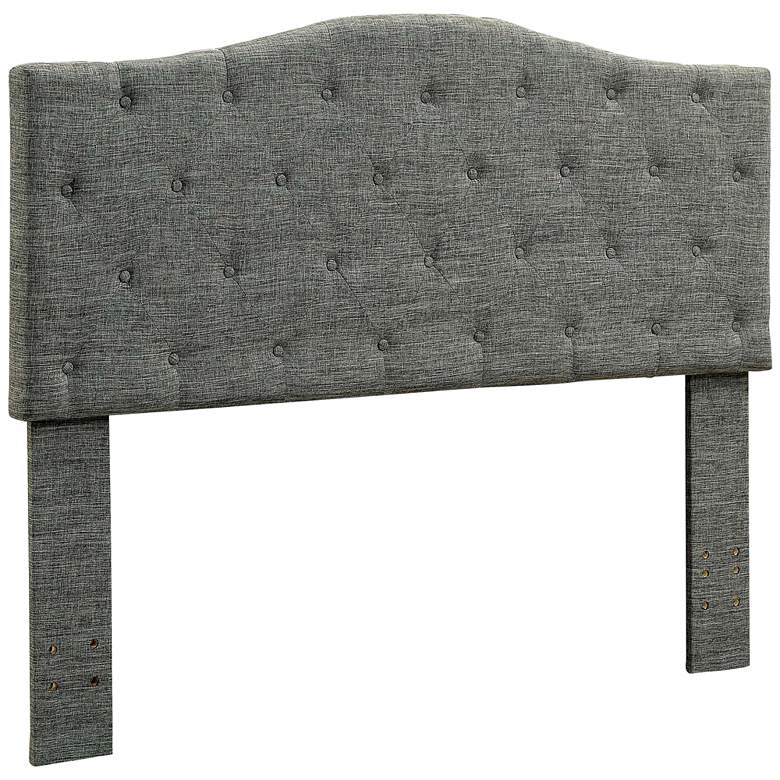 Image 1 Crescent Gray Full/Queen Tufted Headboard