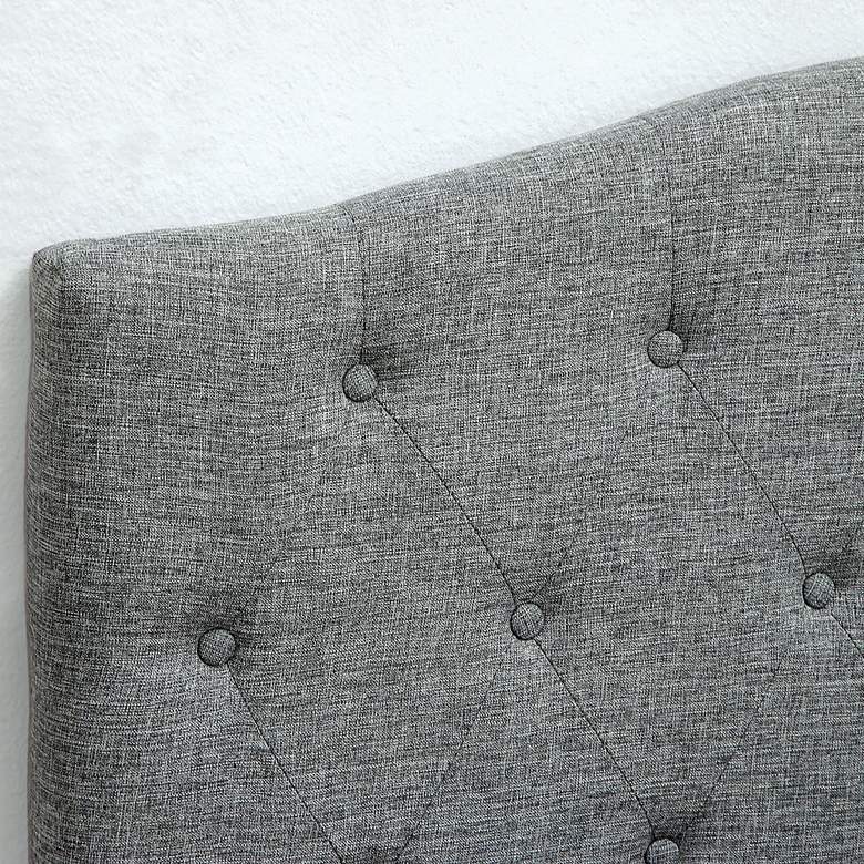 Image 2 Crescent Gray Full/Queen Tufted Headboard more views