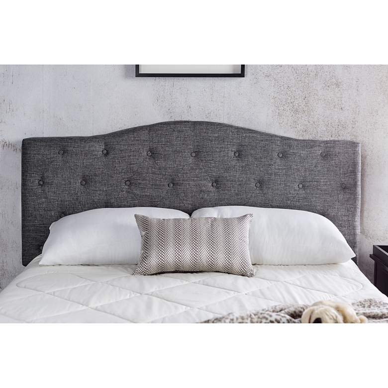 Image 5 Crescent Gray Full/Queen Tufted Headboard more views