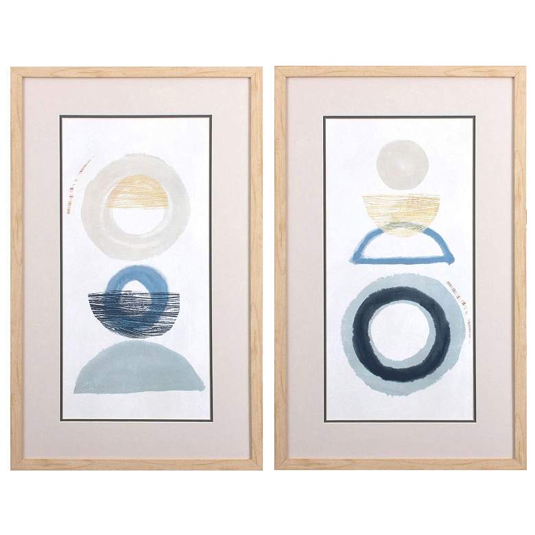 Image 1 Crescent Lunar 20"W x 32"H Framed Art Set of 2