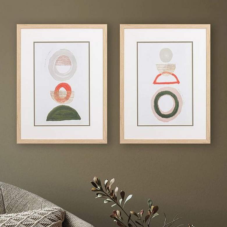Image 2 Crescent Lunar 25"H Rectangular 2-Piece Framed Wall Art Set