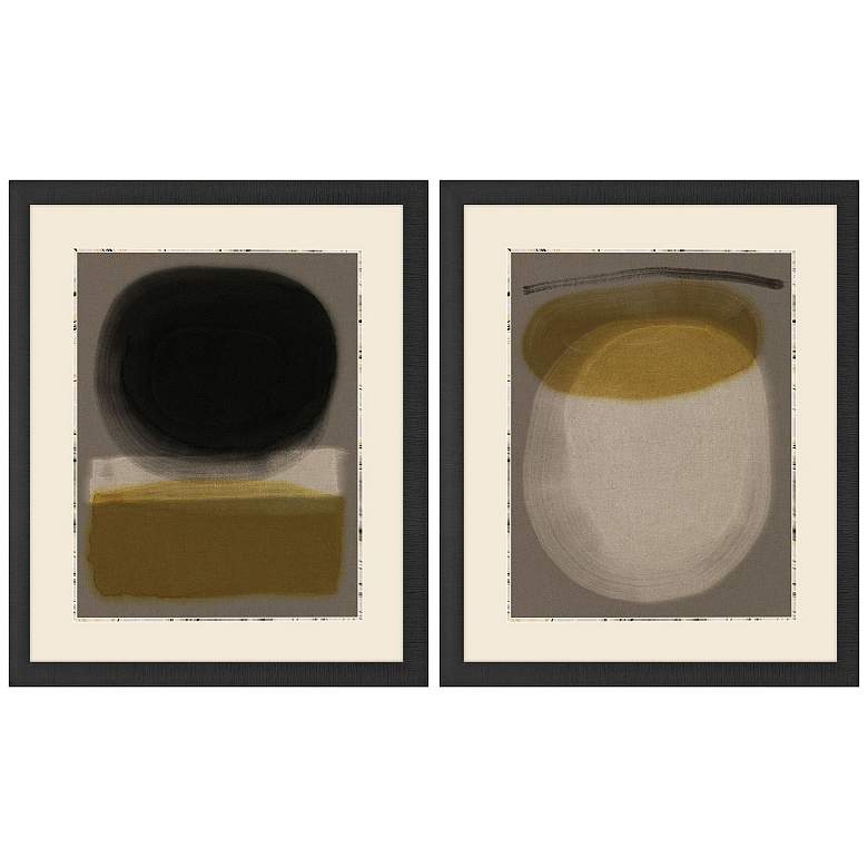 Image 1 Crescent Phase 27"W x 33"H Framed Art Set of 2