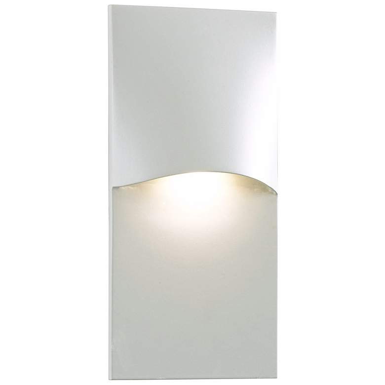 Image 1 Crescent Top 4 3/4 inch High White LED Step Light