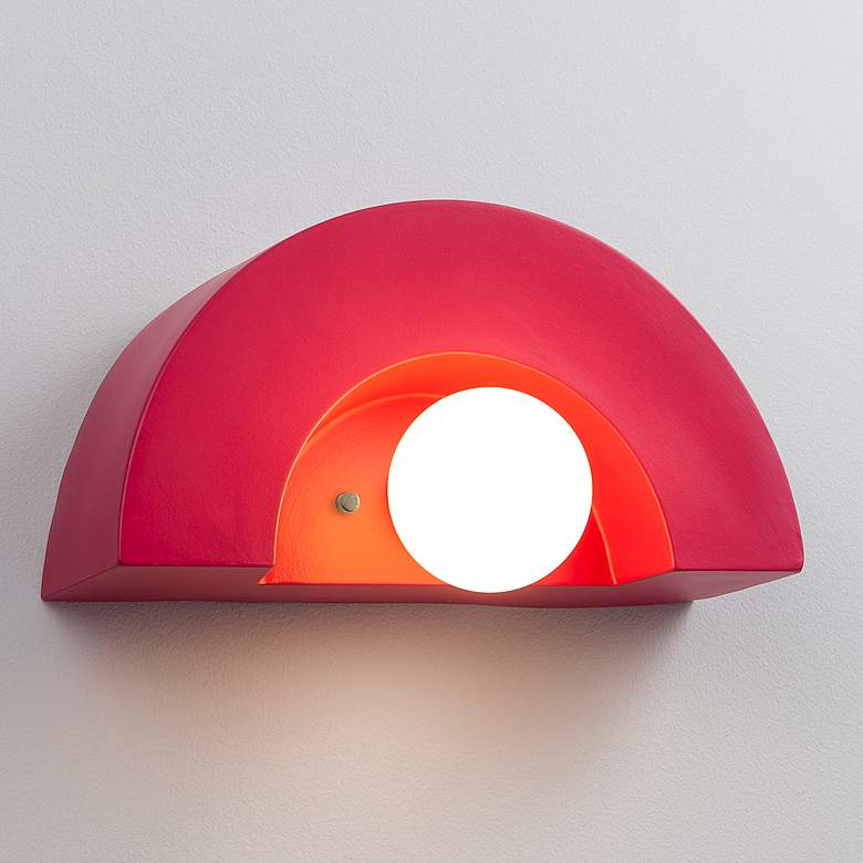 Image 2 Crescent Wall Sconce - Cerise