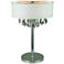Crescenta Crystal and Chrome White Shade Table Lamp