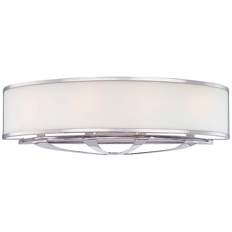 Image 1 Cresent Collection Polished Nickel 25 3/4 inch Wide Bath Light