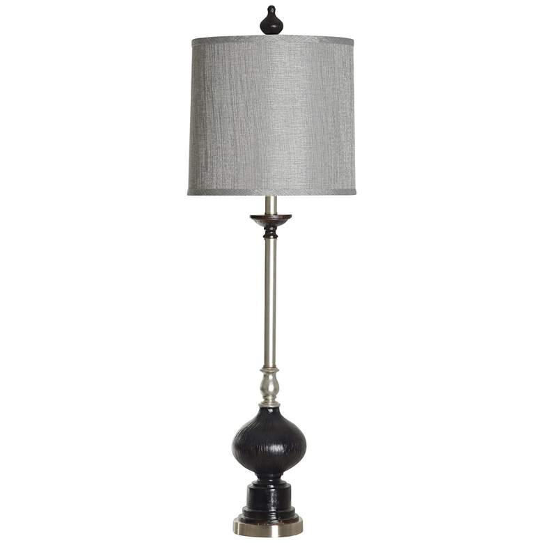 Image 1 Creshire Winston Black and Silver Metal Table Lamp