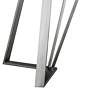 4_Cressida 79"W Black Glass and Stainless Steel Rectangular Dining Table more views