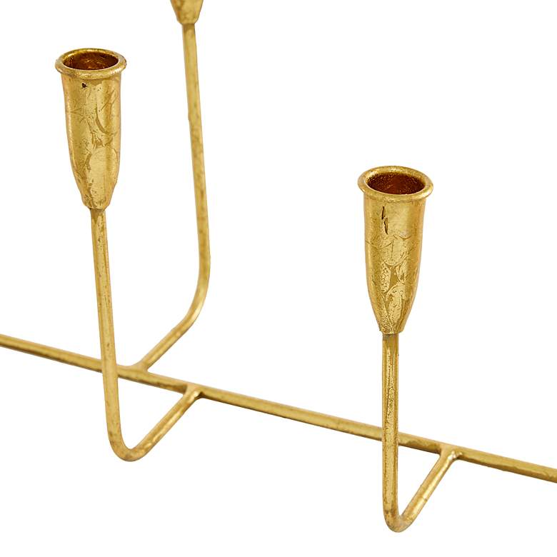 Image 3 Cressida Gold Iron Taper Candelabra more views