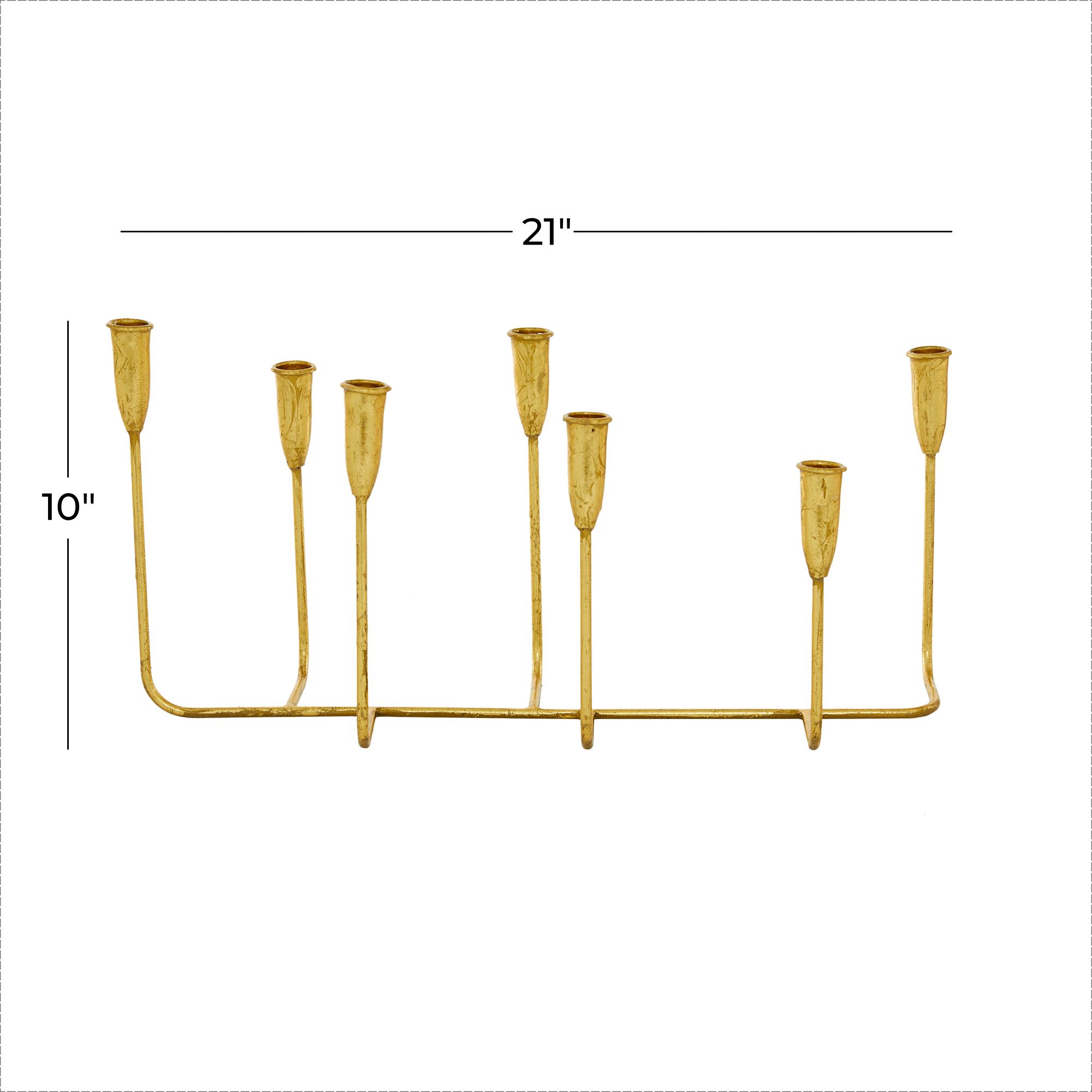 Cressida Gold Iron Taper Candelabra