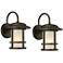 Cressona 12" High Oil-Rubbed Bronze Outdoor Wall Light Set of 2