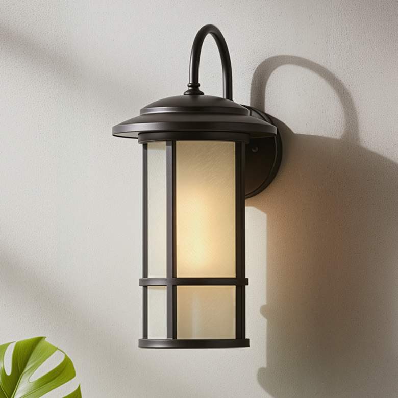 Image 1 Cressona 15 1/2" High Oil-Rubbed Bronze Outdoor Wall Light