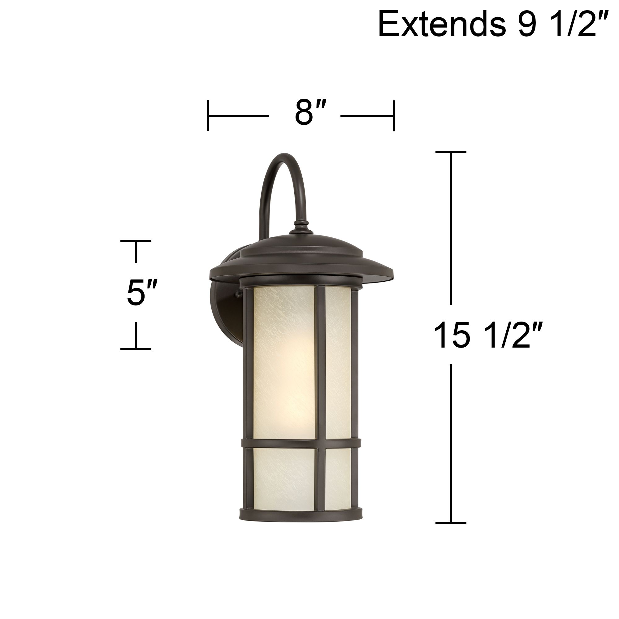 Cressona 15 1/2" High Oil-Rubbed Bronze Outdoor Wall Light
