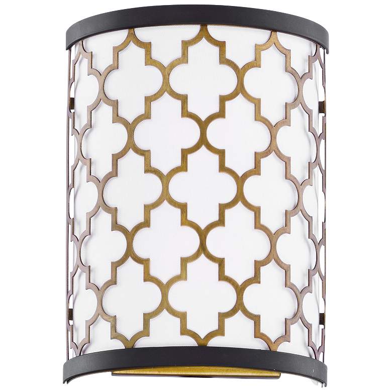 Crest 11&quot; High Oil-Rubbed Bronze and Brass LED Wall Sconce