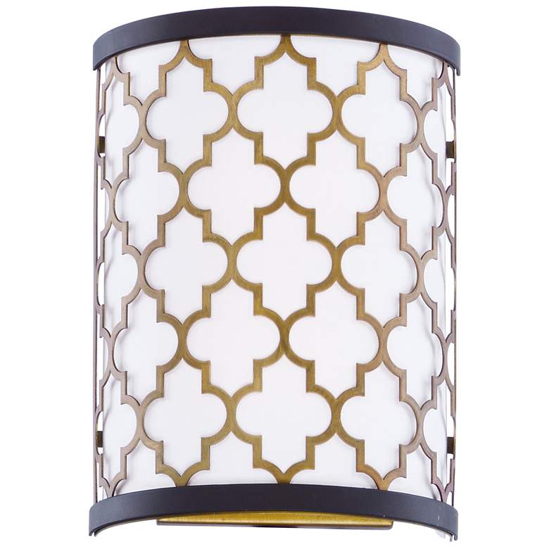 Image 1 Crest 11" High Oil-Rubbed Bronze and Brass LED Wall Sconce